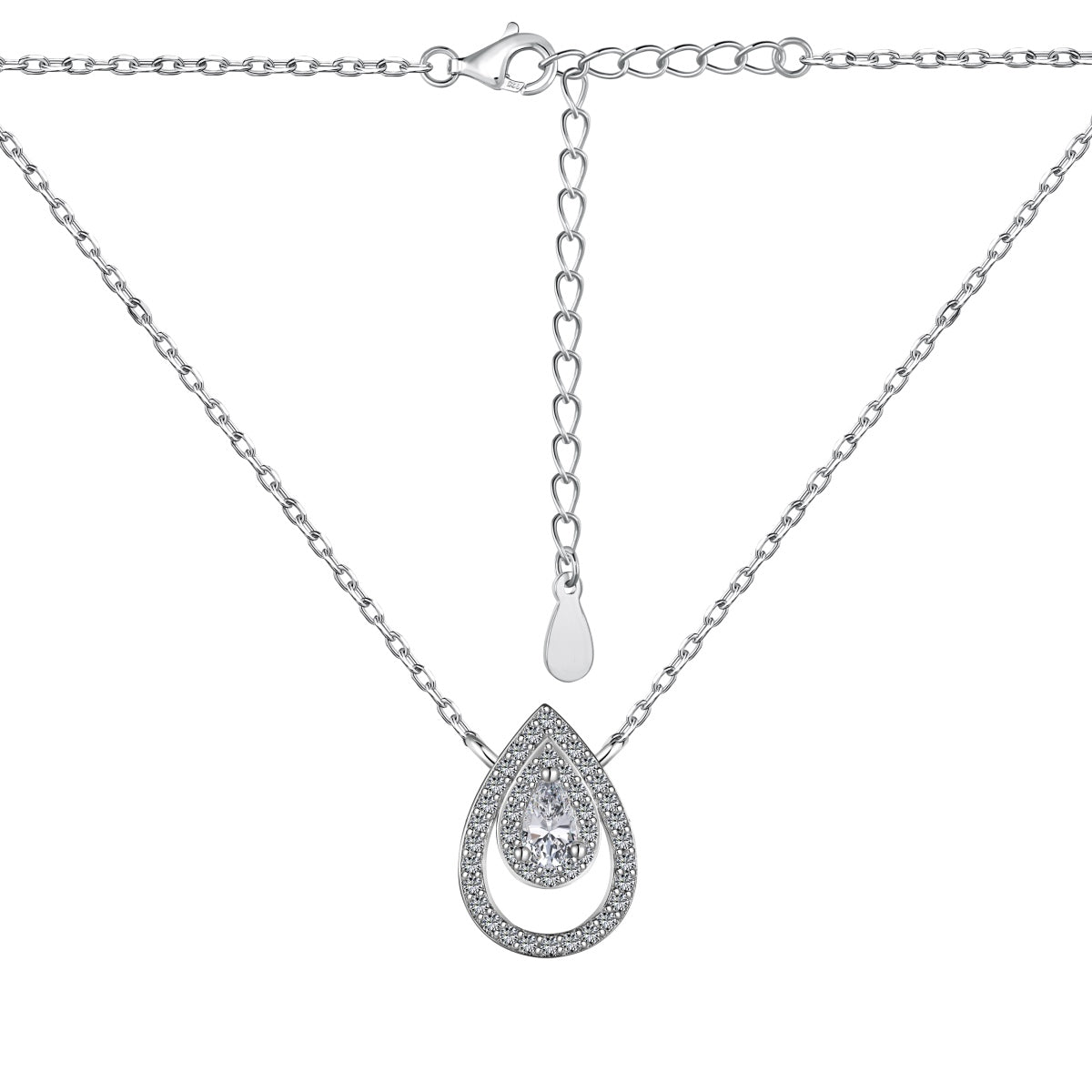 [RAFFINE]Sparkling Pear Cut Necklace
