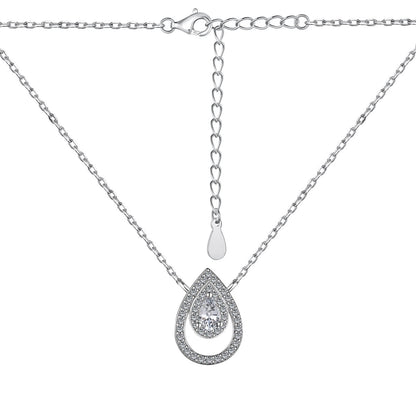 [RAFFINE]Sparkling Pear Cut Necklace