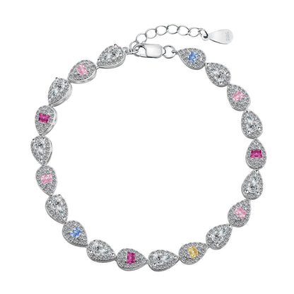 [RAFFINE]0.25 Carat Radiant Water Drop Shape Daily Bracelet