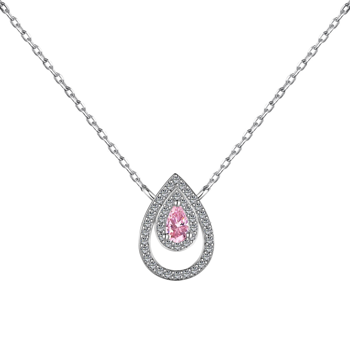 [RAFFINE]Sparkling Pear Cut Necklace