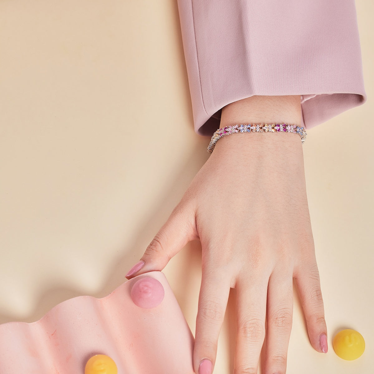 [RAFFINE]Radiant Colorful Emerald Cut Party Bracelet