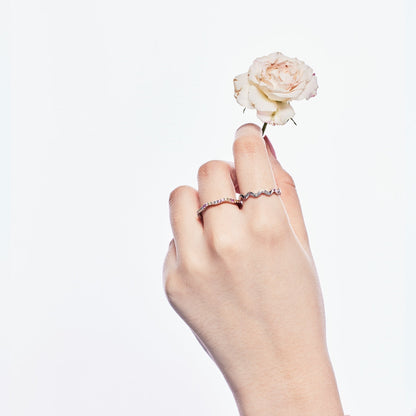 [RAFFINE]Dainty Colorful Round Cut Party Ring