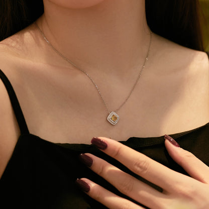 [RAFFINE]Sparkling Asscher Cut Necklace