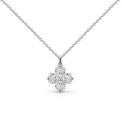[RAFFINE]Heart-Shaped Four-Leaf Clover Bead Necklace