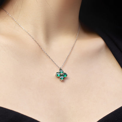 [RAFFINE]Four-Leaf Clover And Eight-Pointed Star Necklace