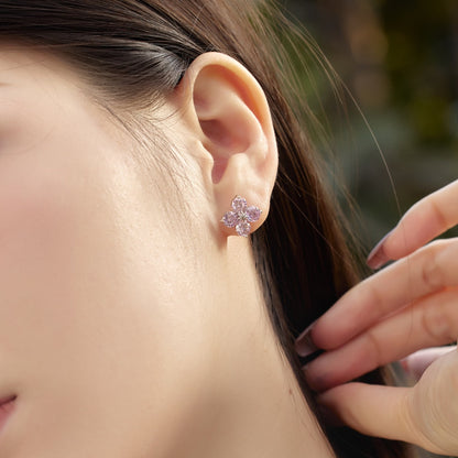 [RAFFINE]Four-Leaf Clover Eight-Pointed Star Earrings