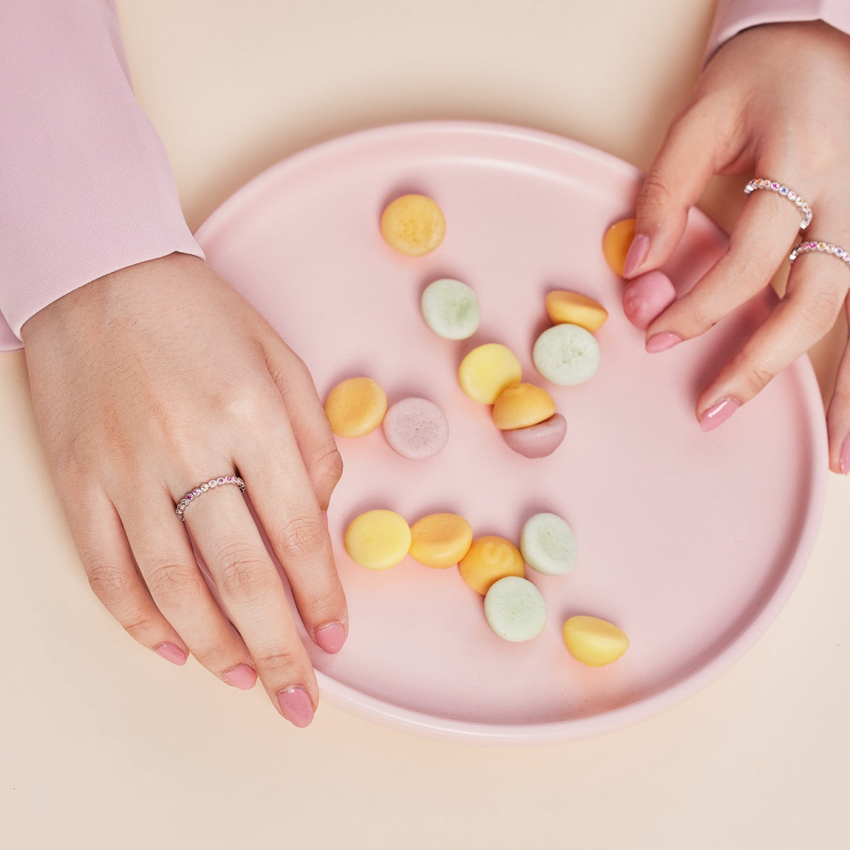 [RAFFINE]Exquisite Colorful Round Cut Party Ring