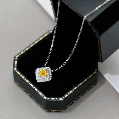 [RAFFINE]Sparkling Asscher Cut Necklace