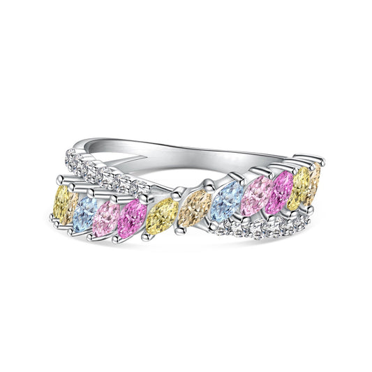 [RAFFINE]Unique Colorful Marquise Cut Daily Ring
