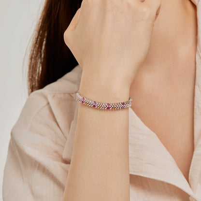 [RAFFINE]Dainty Radiant Emerald Cut Daily Bracelet