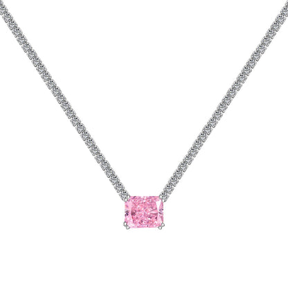 [RAFFINE]4.0 Carat Elegant Radiant Cut Necklace