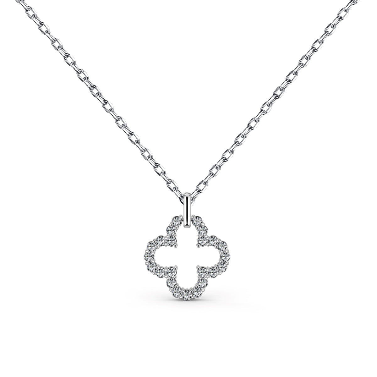 [RAFFINE]Four-Leaf Clover Hollow Design Exquisite Necklace