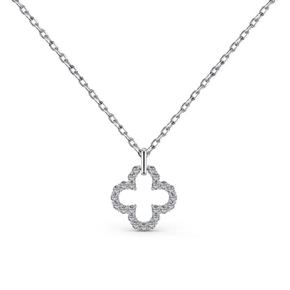 [RAFFINE]Four-Leaf Clover Hollow Design Exquisite Necklace