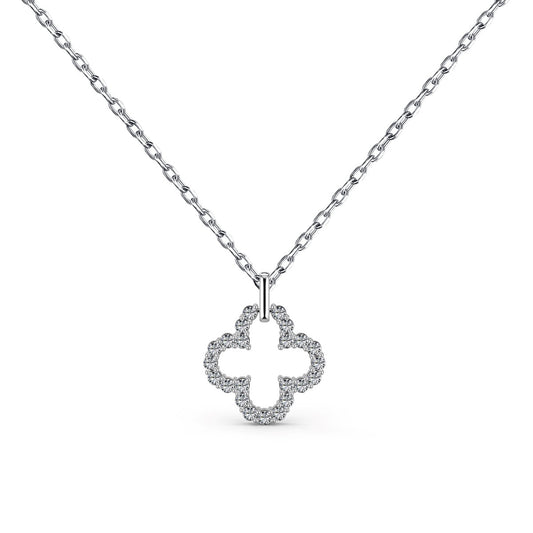 [RAFFINE]Four-Leaf Clover Hollow Design Exquisite Necklace