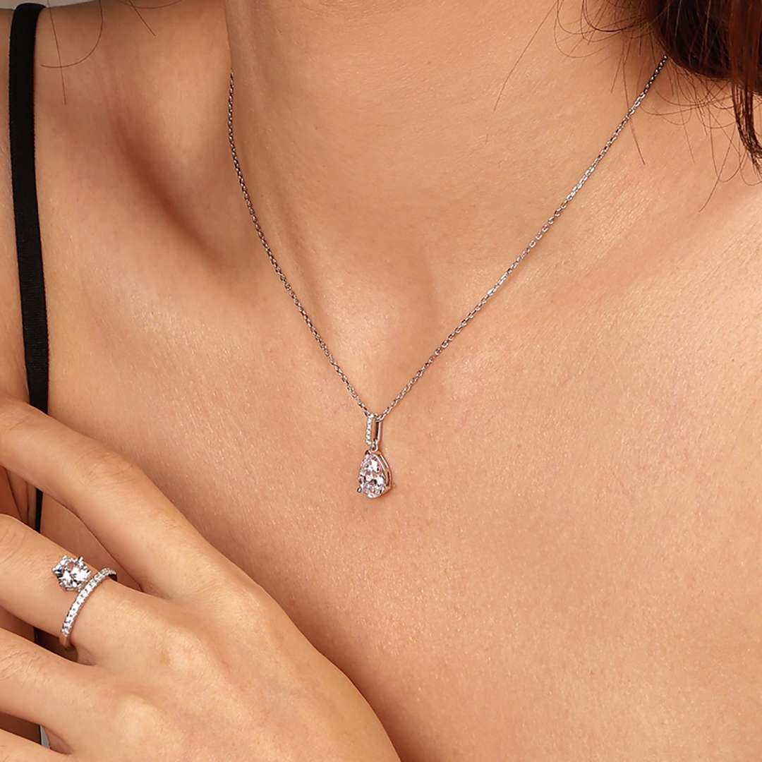 [RAFFINE]Delicate Water Drop Shape Fashion Necklace