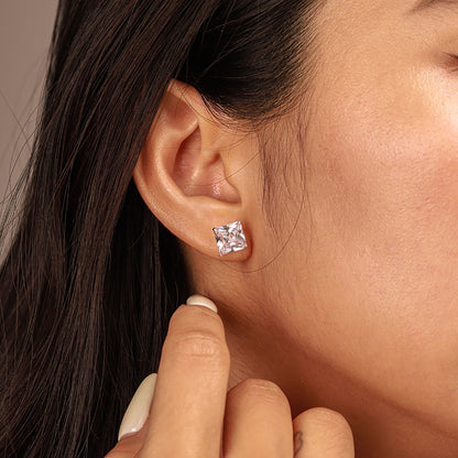 [RAFFINE]Ornate Square Shape Earrings