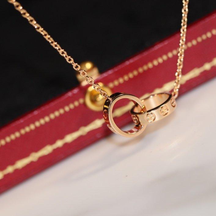 [RAFFINE]LOVE NECKLACE PINK GOLD AND SILVER