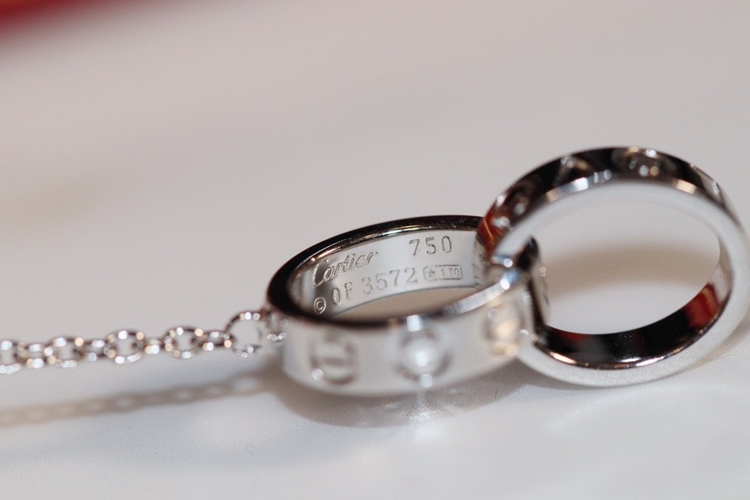 [RAFFINE]LOVE NECKLACE PINK GOLD AND SILVER