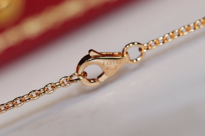 [RAFFINE]LOVE NECKLACE PINK GOLD AND SILVER