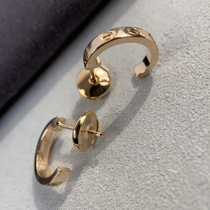 [RAFFINE]LOVE EARRINGS 2.65MM PINK GOLD