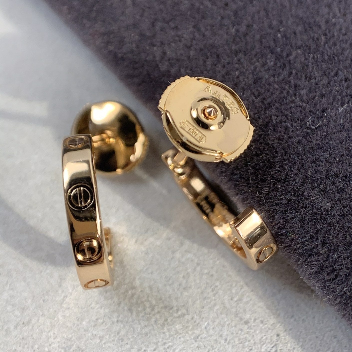 [RAFFINE]LOVE EARRINGS 2.65MM PINK GOLD