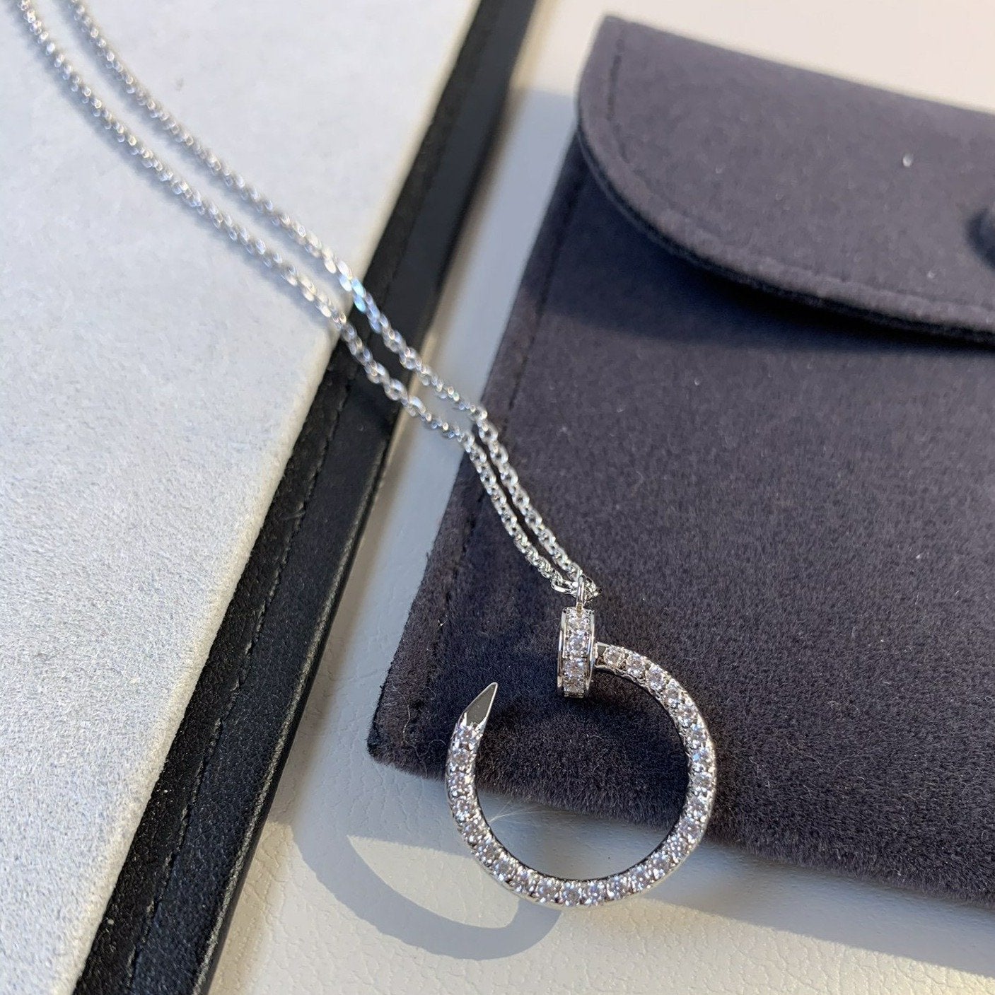 [RAFFINE]JUSTE NECKLACE SILVER DIAMONDS