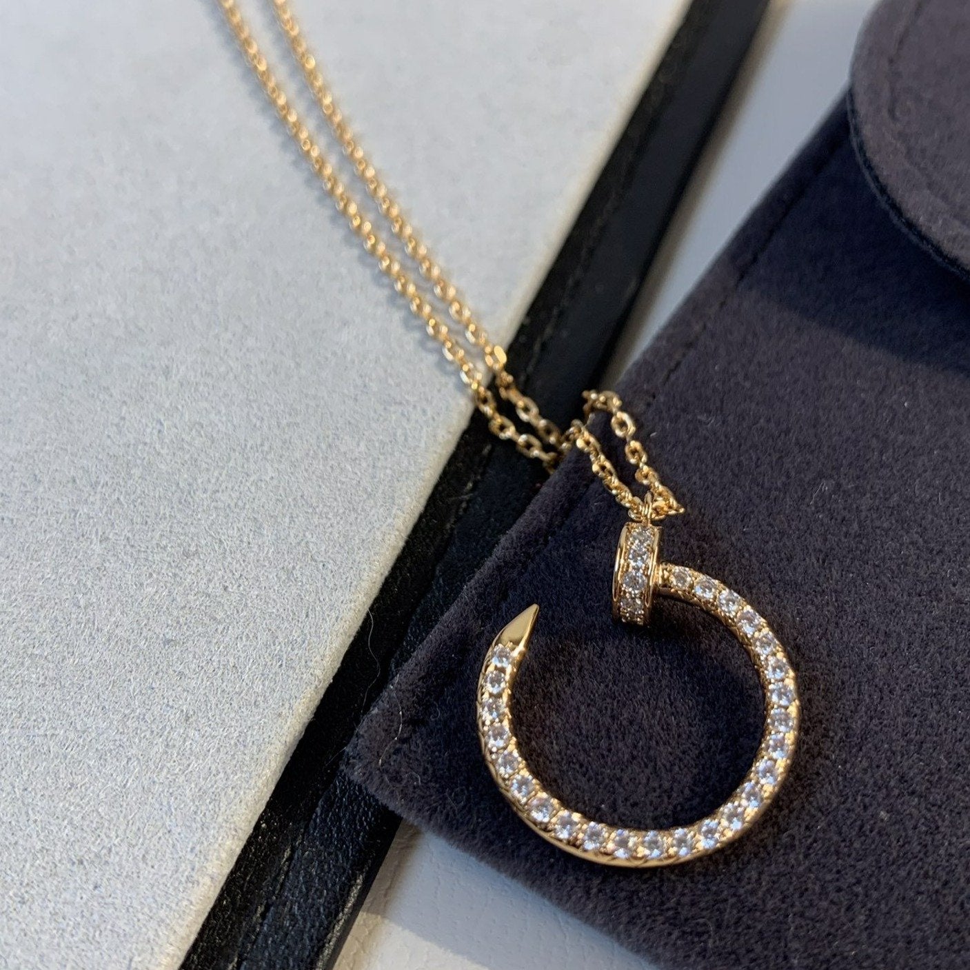 [RAFFINE]JUSTE NECKLACE PINK GOLD DIAMONDS