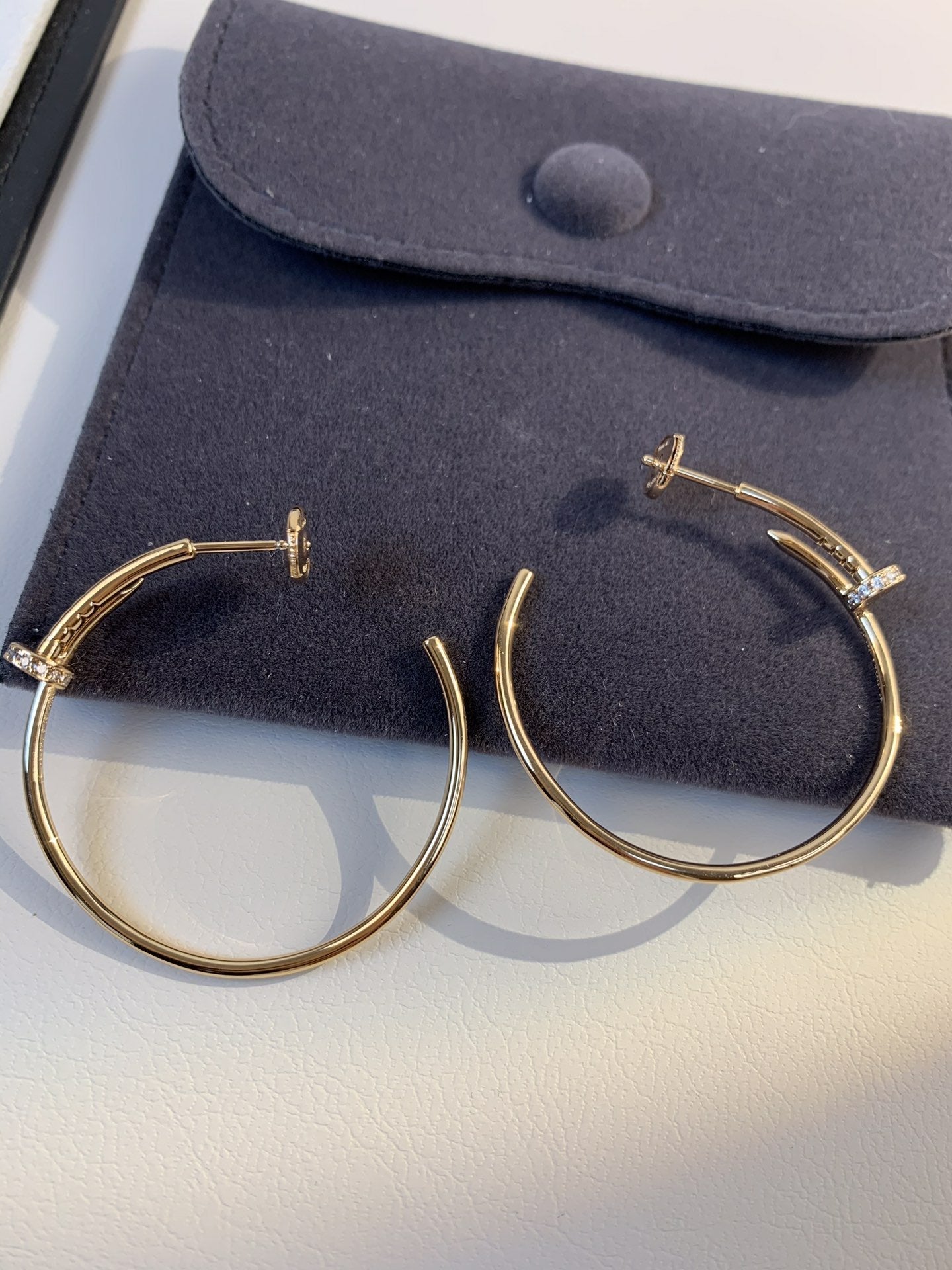 [RAFFINE]JUSTE EARRINGS GOLD DIAMONDS 1.8MM