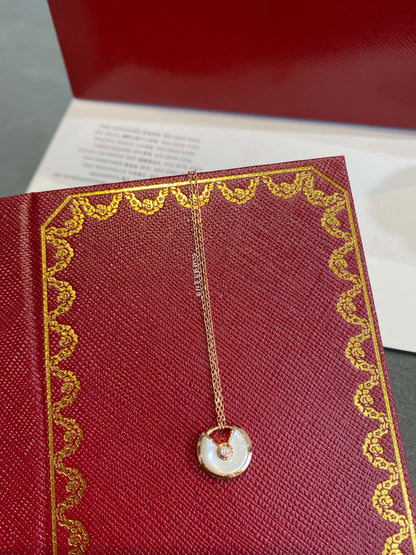 [RAFFINE]AMULETTE ROSE GOLD MOP NECKLACE