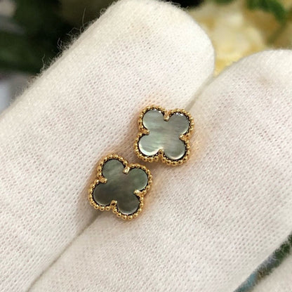 [RAFFINE]CLOVER MINI GOLD EARRINGS