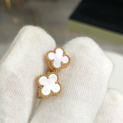 [RAFFINE]CLOVER MINI GOLD EARRINGS