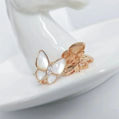 [RAFFINE]BUTTERFLY MOP DIAMOND EARRINGS