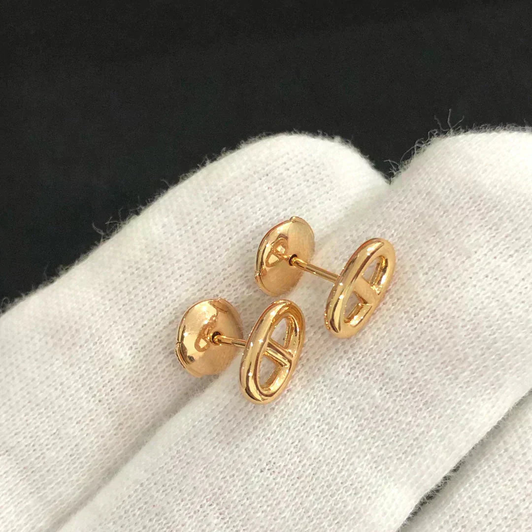 [RAFFINE]CHAINE SMALL EARRINGS GOLD AND SILVER