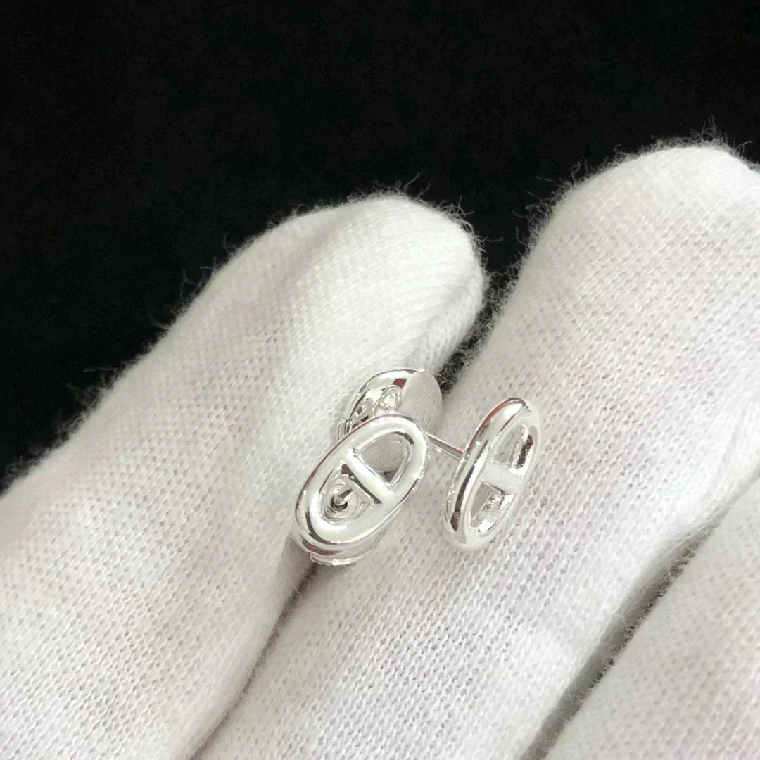[RAFFINE]CHAINE SMALL EARRINGS GOLD AND SILVER