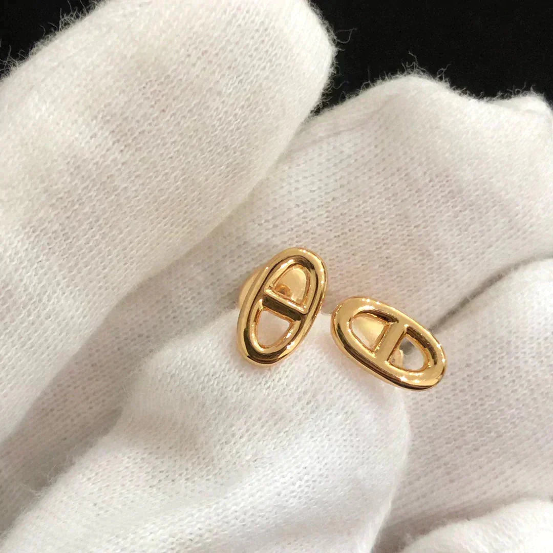 [RAFFINE]CHAINE SMALL EARRINGS GOLD AND SILVER