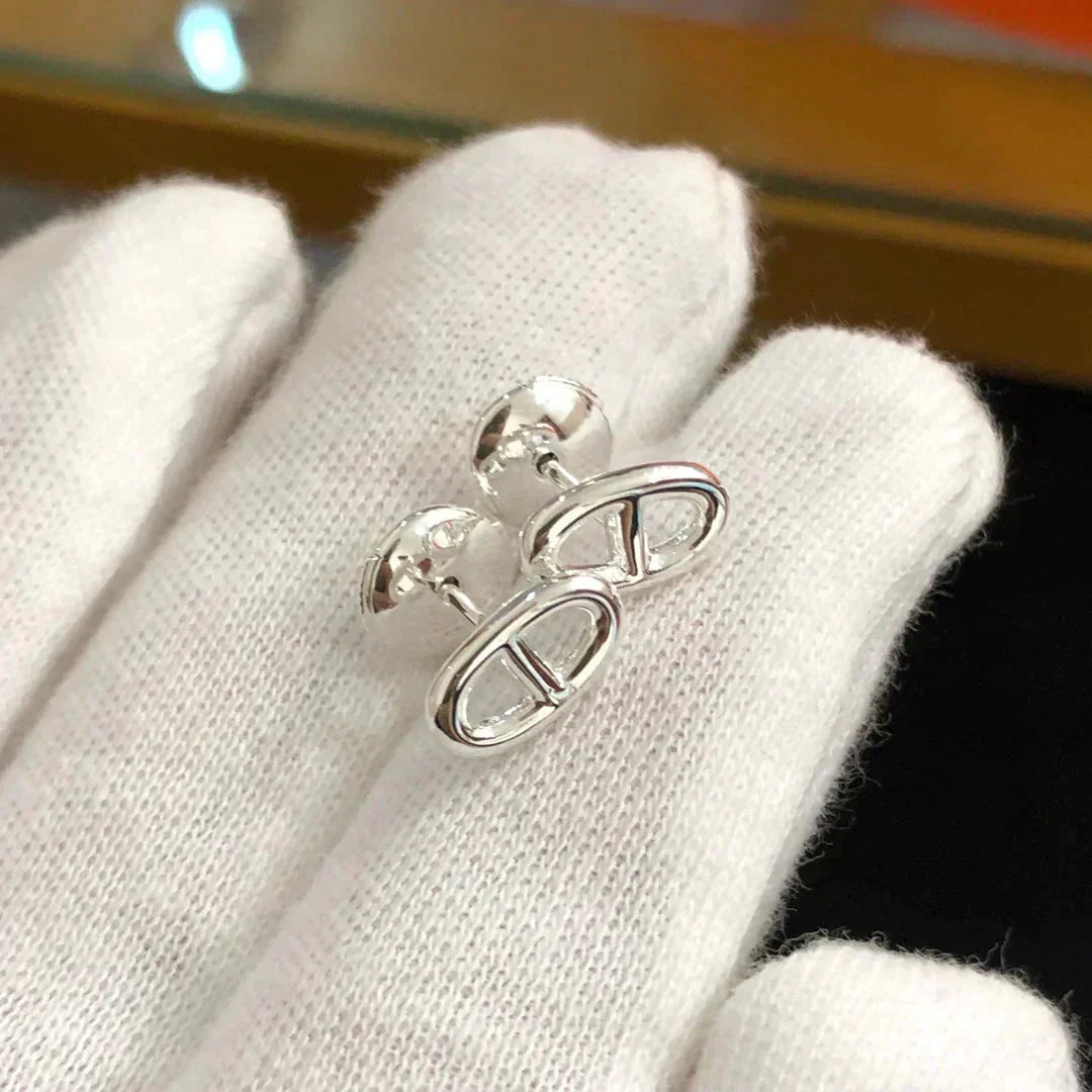 [RAFFINE]CHAINE SMALL EARRINGS GOLD AND SILVER