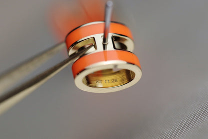 [RAFFINE]MINI POP H EARRINGS ORANGE