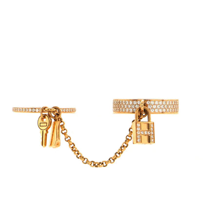 [RAFFINE]HM KELLY CLOCHETTE DOUBLE RING IN  WITH DIAMONDS