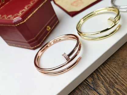 [RAFFINE]JUSTE BRACELET 3.5MM DOUBLE ROW DIAMOND