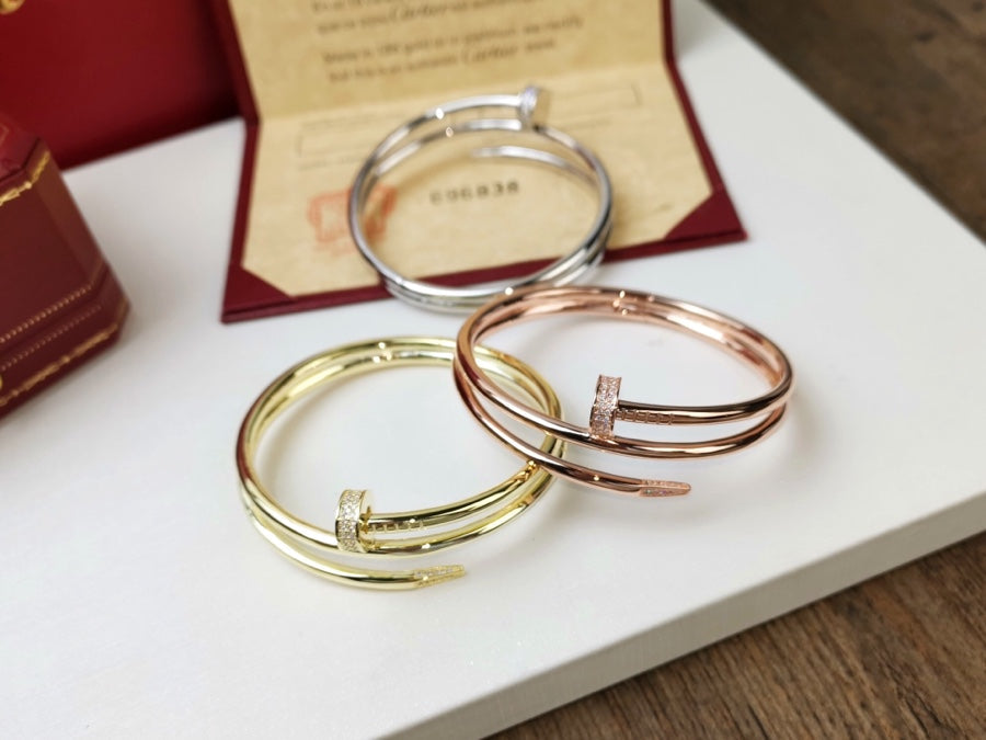 [RAFFINE]JUSTE BRACELET 3.5MM DOUBLE ROW DIAMOND