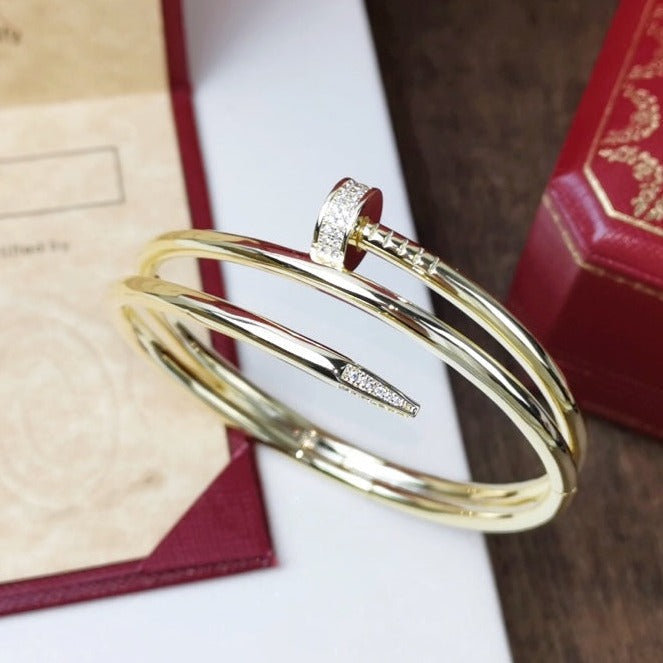 [RAFFINE]JUSTE BRACELET 3.5MM DOUBLE ROW DIAMOND