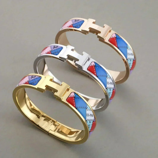 [RAFFINE]H BRACELET DOTTED BORDER 12MM