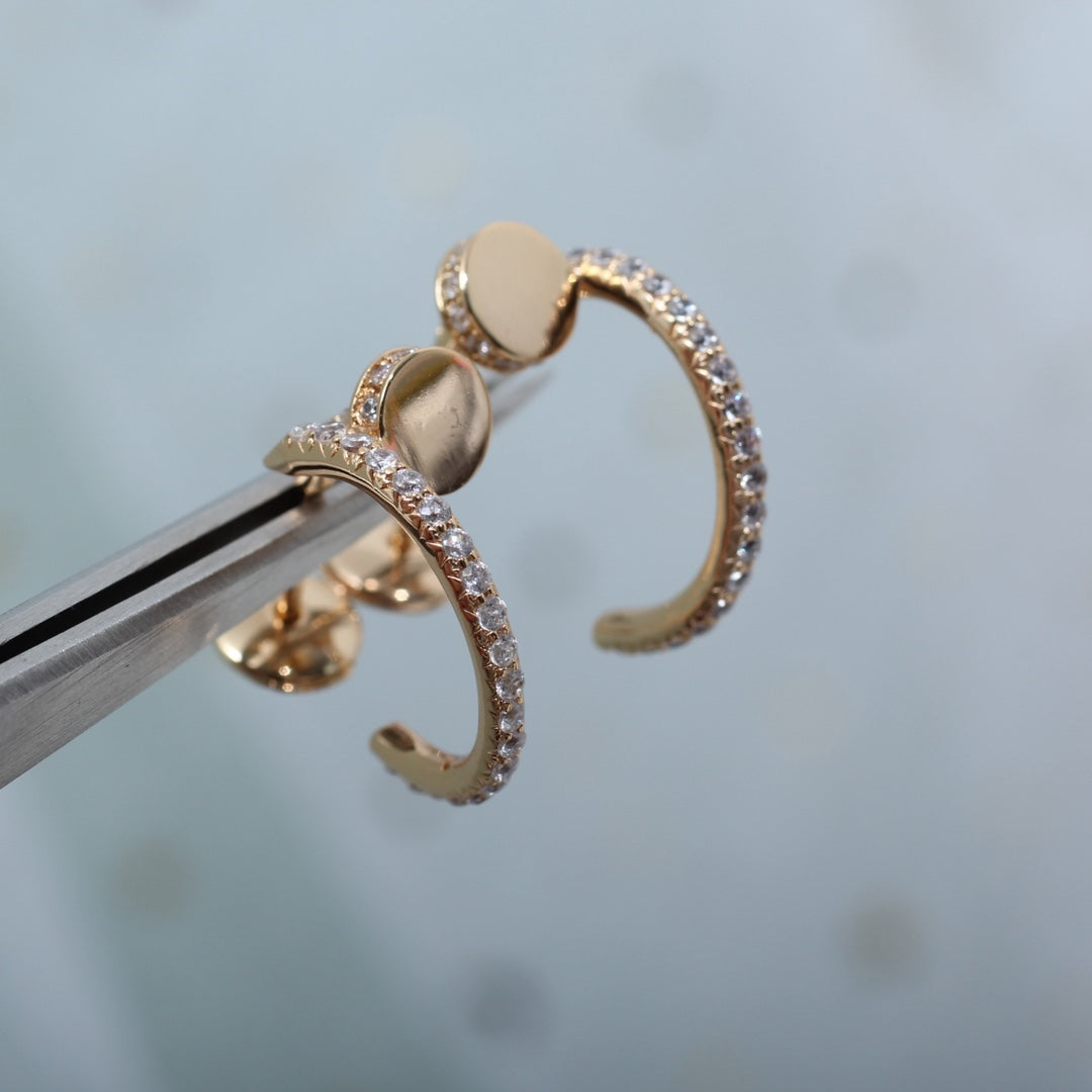 [RAFFINE]JUSTE EARRINGS 12.75MM PINK GOLD DIAMOND