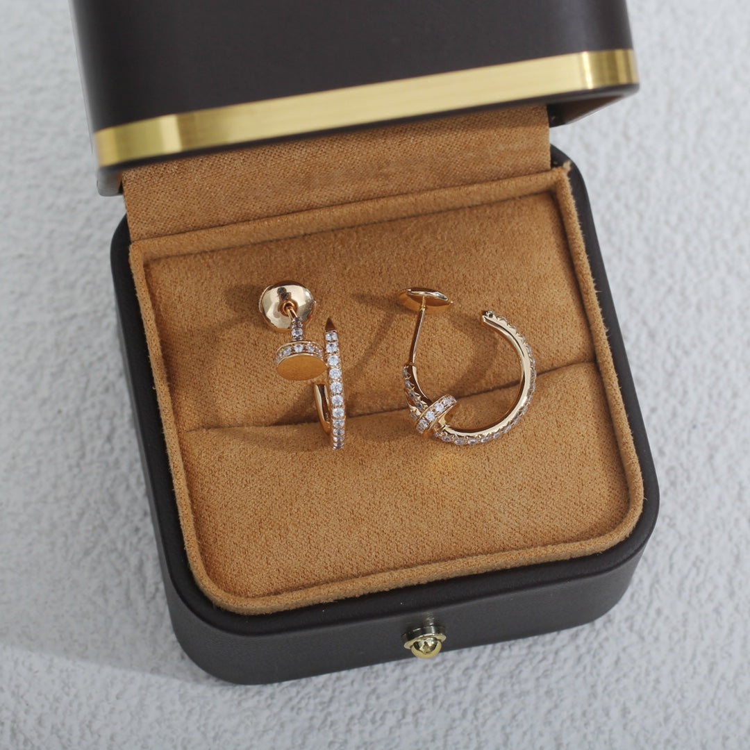 [RAFFINE]JUSTE EARRINGS 12.75MM PINK GOLD DIAMOND