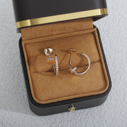 [RAFFINE]JUSTE EARRINGS 12.75MM PINK GOLD DIAMOND
