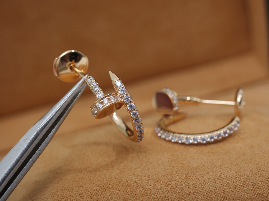 [RAFFINE]JUSTE EARRINGS 12.75MM PINK GOLD DIAMOND