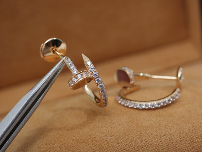 [RAFFINE]JUSTE EARRINGS 12.75MM PINK GOLD DIAMOND