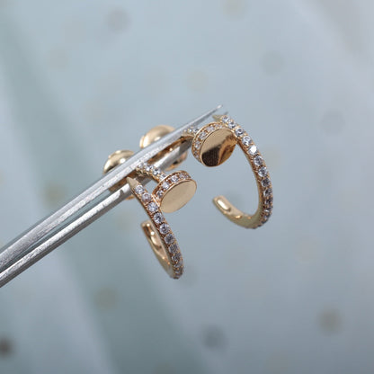 [RAFFINE]JUSTE EARRINGS 12.75MM PINK GOLD DIAMOND