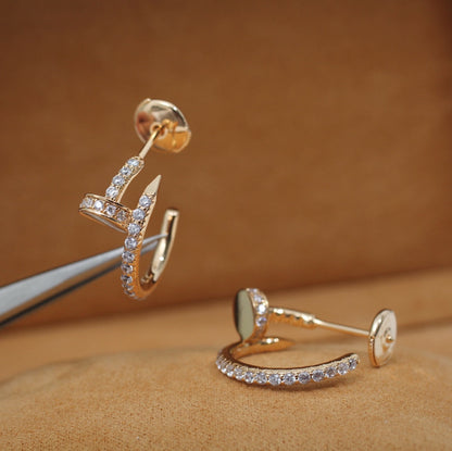 [RAFFINE]JUSTE EARRINGS 12.75MM PINK GOLD DIAMOND