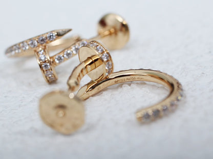 [RAFFINE]JUSTE EARRINGS 12.75MM PINK GOLD DIAMOND